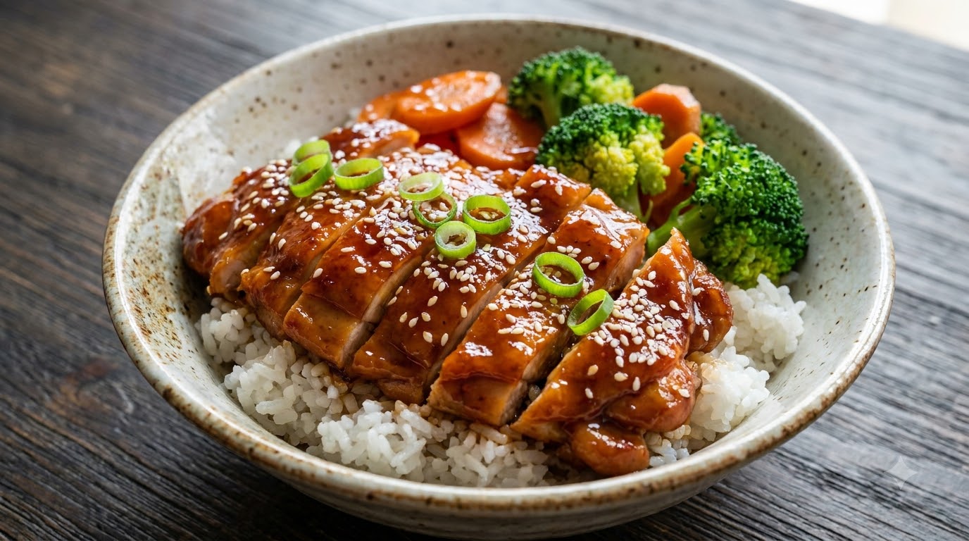 Cuisse De Poulet Teriyaki Saisie Et Glacée