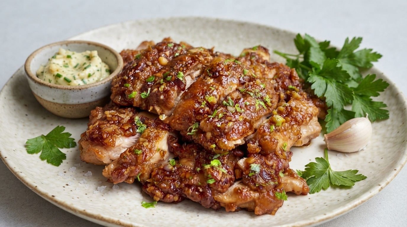 Côte de Poulet au Beurre à l'Ail Croustillante