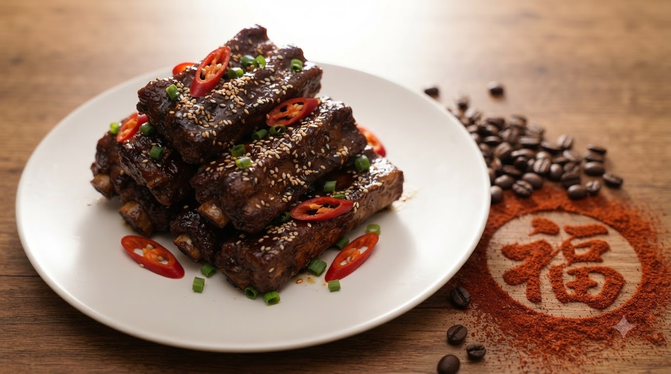 Travers de Porc Croustillants au Café