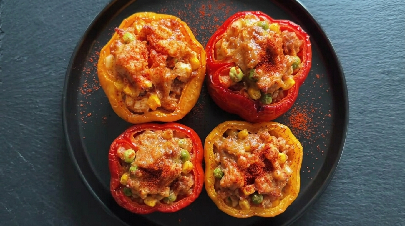Bols de poivrons farcis à l'espagnole