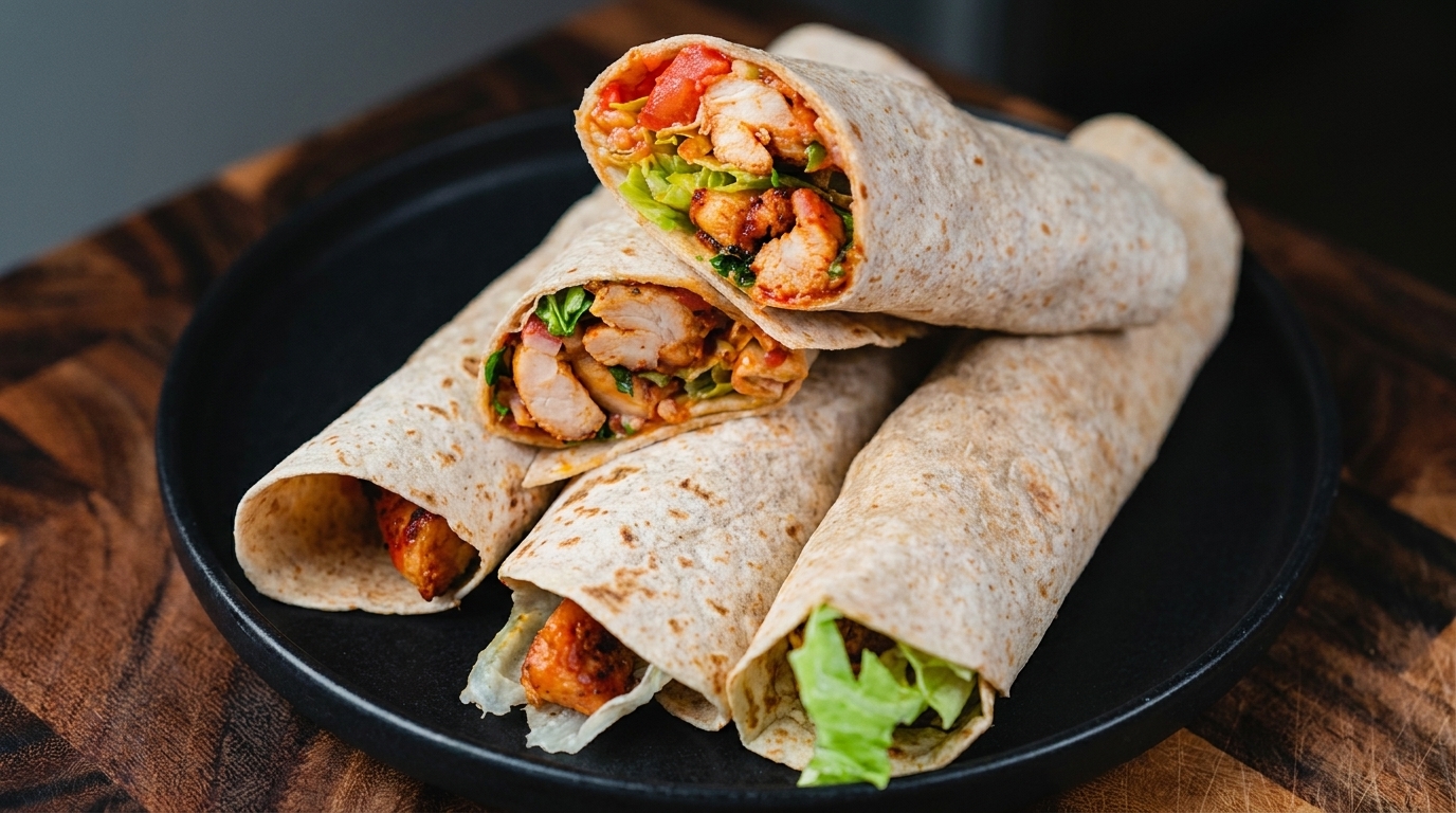 Burritos de Poulet au Poulet Mexicain Faciles
