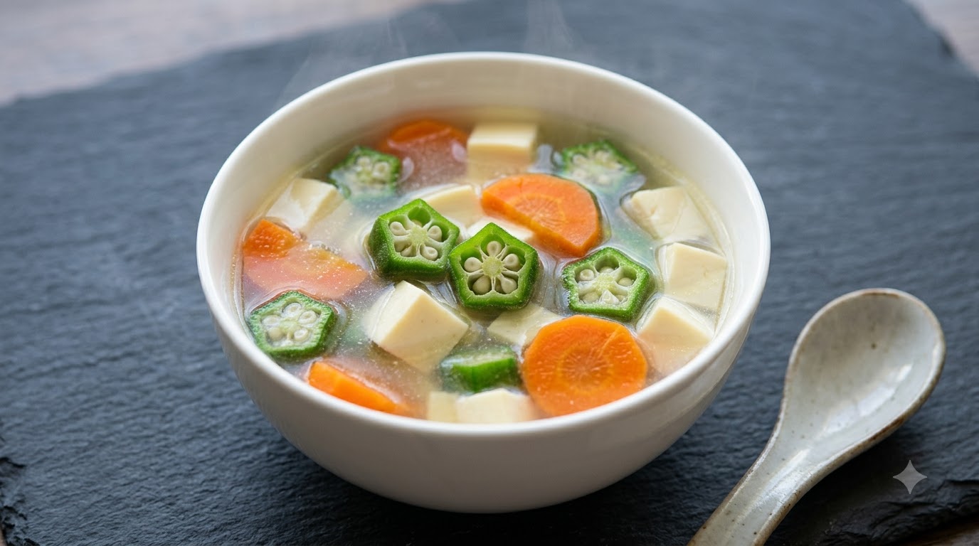 Soupe Boule de Neige au Tofu et aux Légumes