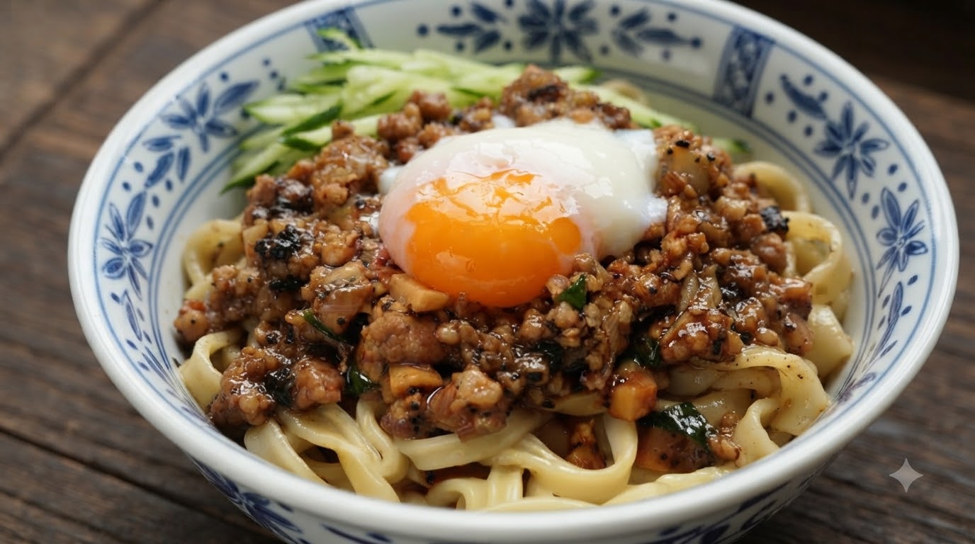 Nouilles au Porc Haché et à la Truffe (Zha Jiang Mian à la Truffe)