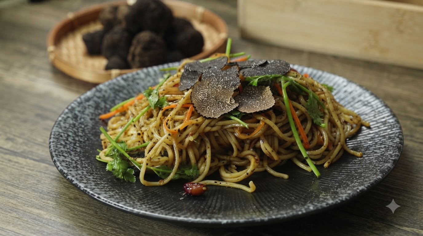 Nouilles Mélangées Maison à la Truffe Noire
