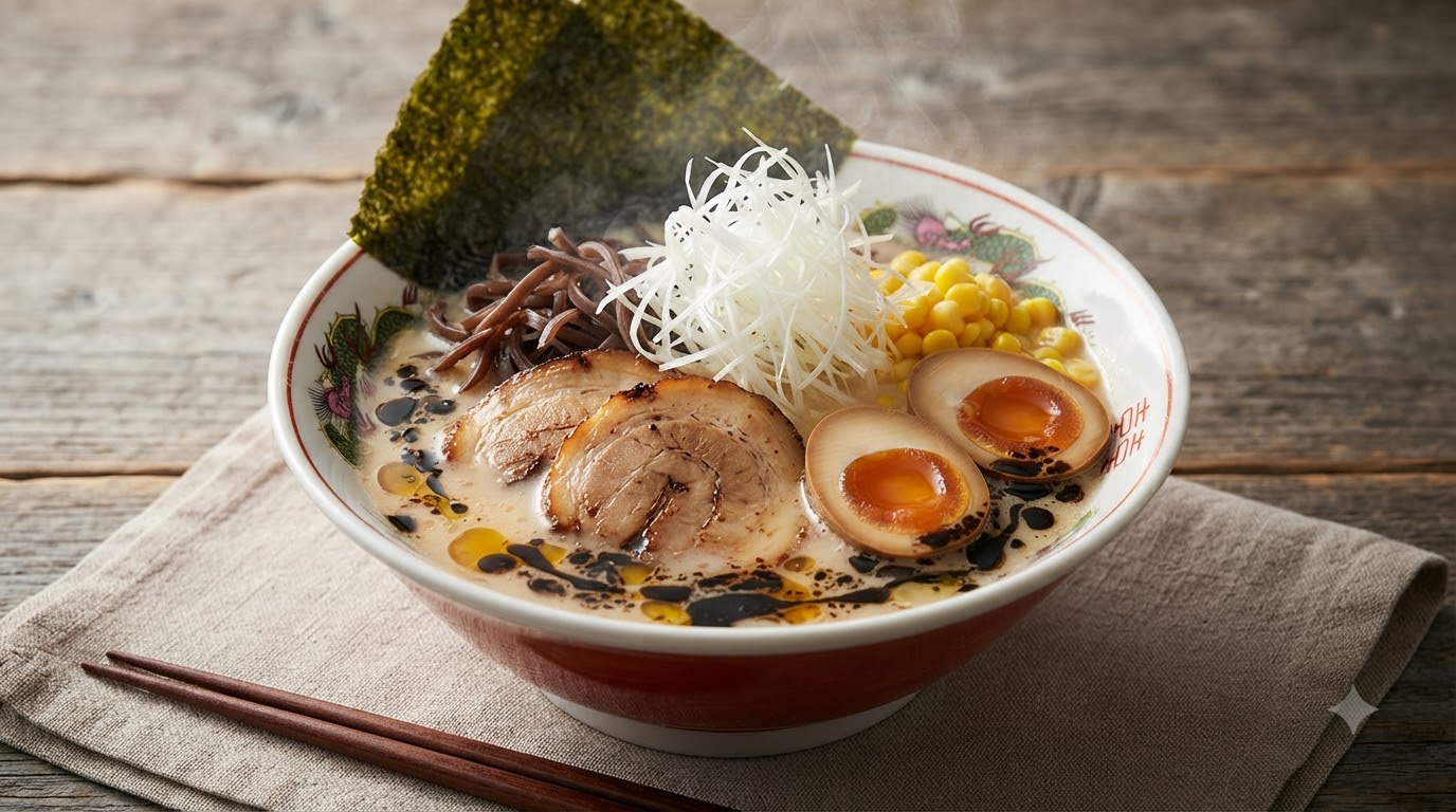 Huile d'Ail Noir Japonaise pour Ramen (Mayu)