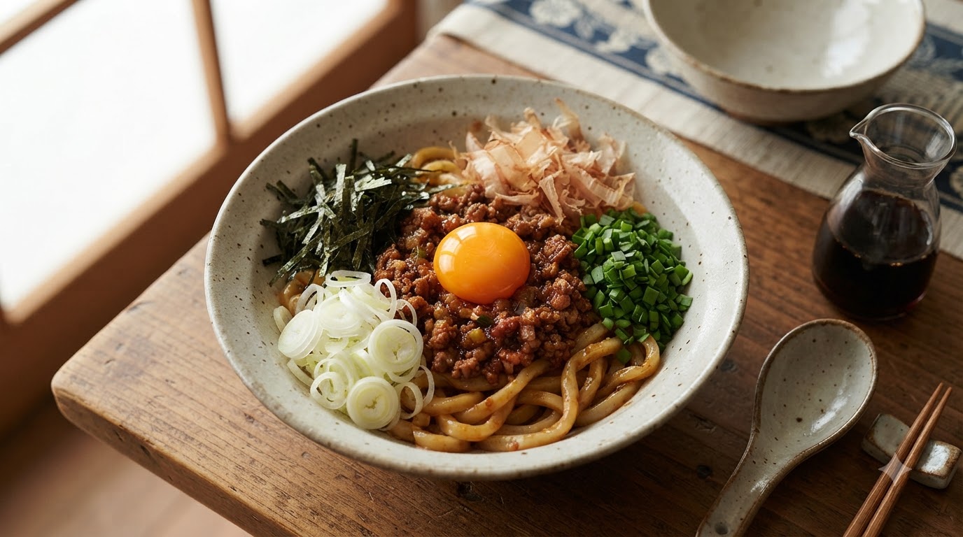 Mazesoba de Nagoya (Nouilles Sèches Japonaises)
