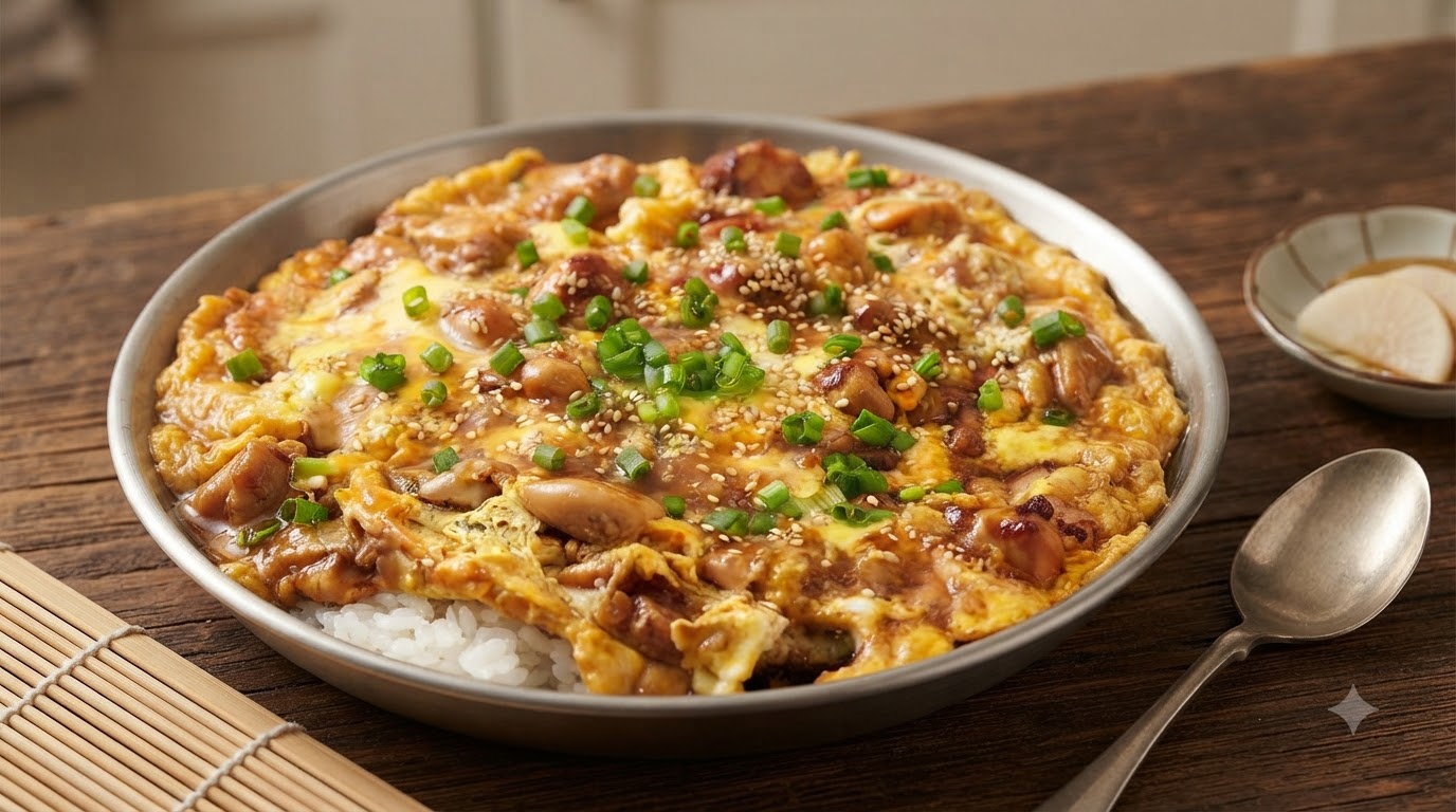 Riz au Poulet et Œuf Soyeux