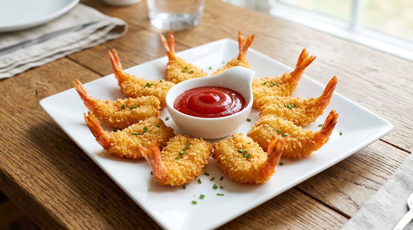 Crevettes Papillon Dorées et Croustillantes