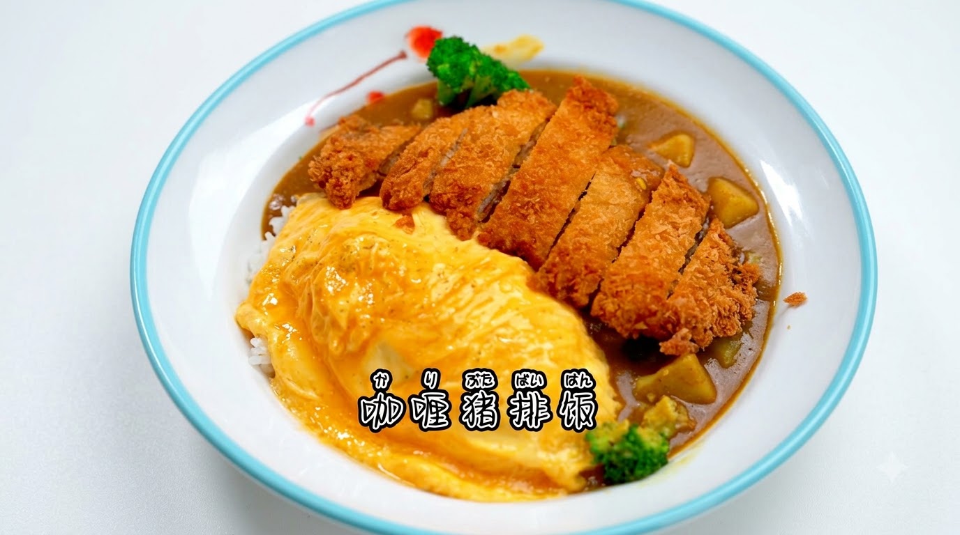 Katsukare : Riz au Poulet et Côte de Porc Croustillante