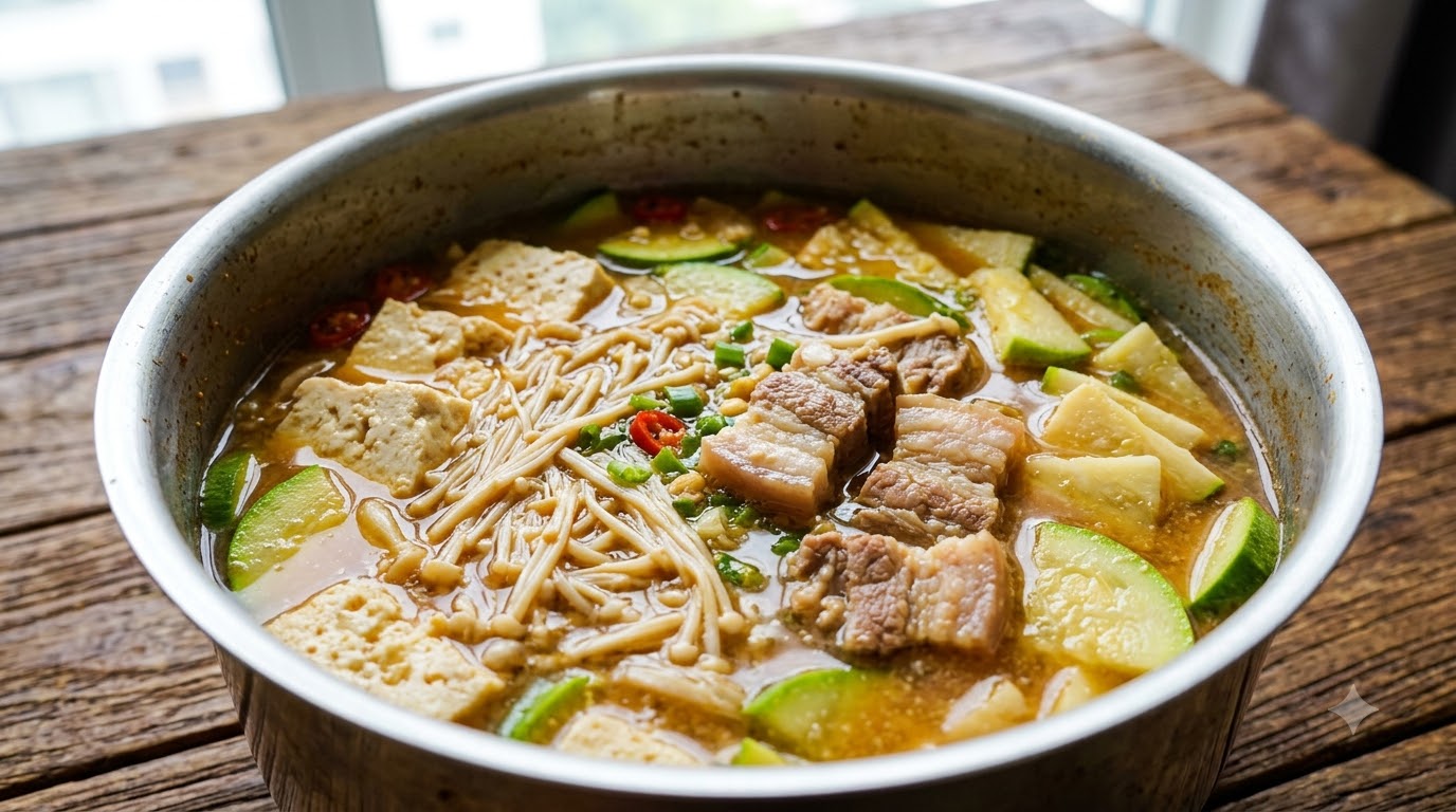 Ragoût Coréen Authentique à la Pâte de Soja Fermentée (Doenjang-jjigae)