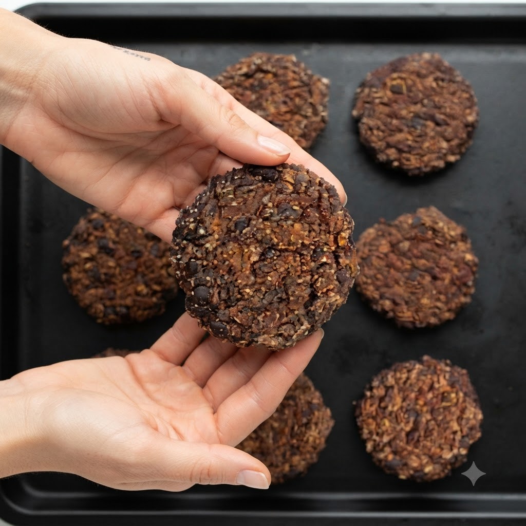 Steaks de burger cuits manipulés sur une plaque de cuisson remplie dautres steaks.