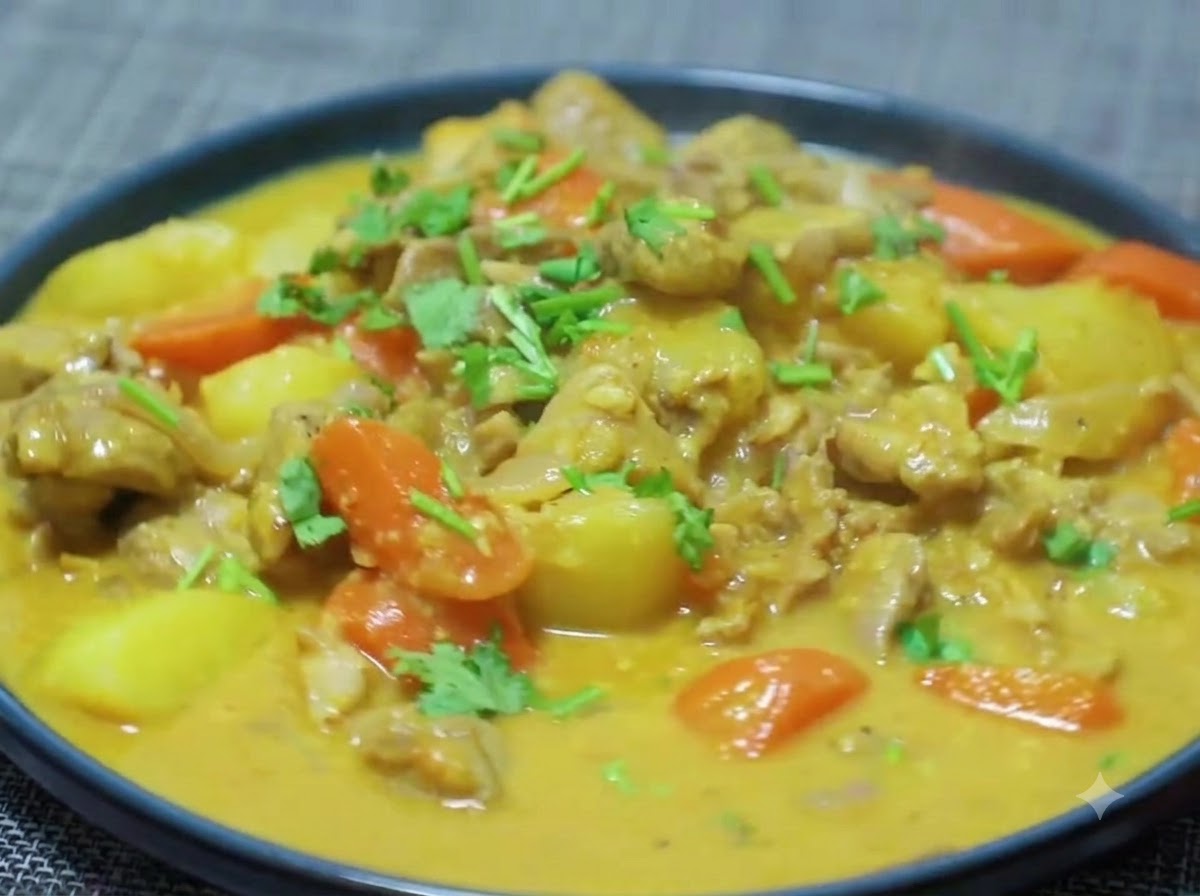 Gingembre et ail hachés sautés avec les oignons dans la poêle.