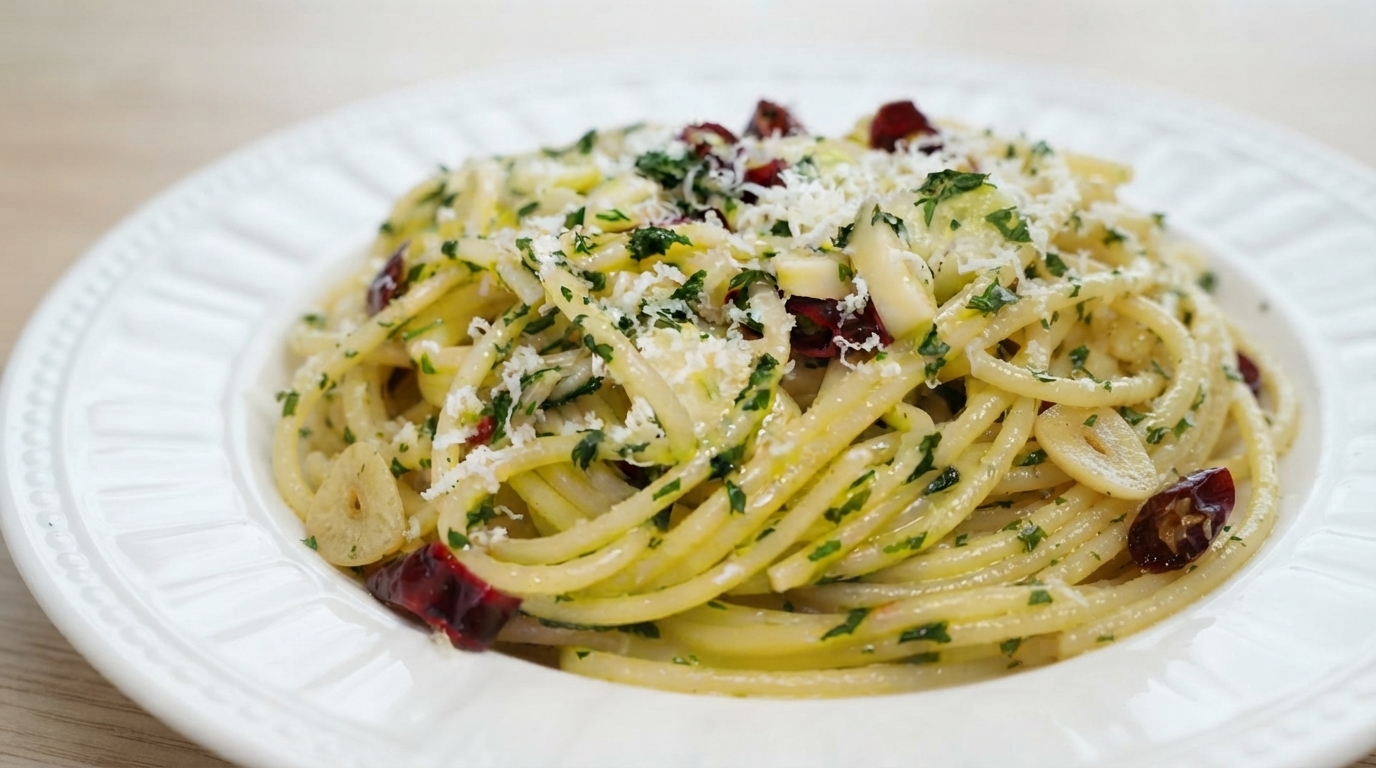 Pâtes Classiques à l'Huile d'Ail et de Piment (Aglio e Olio)