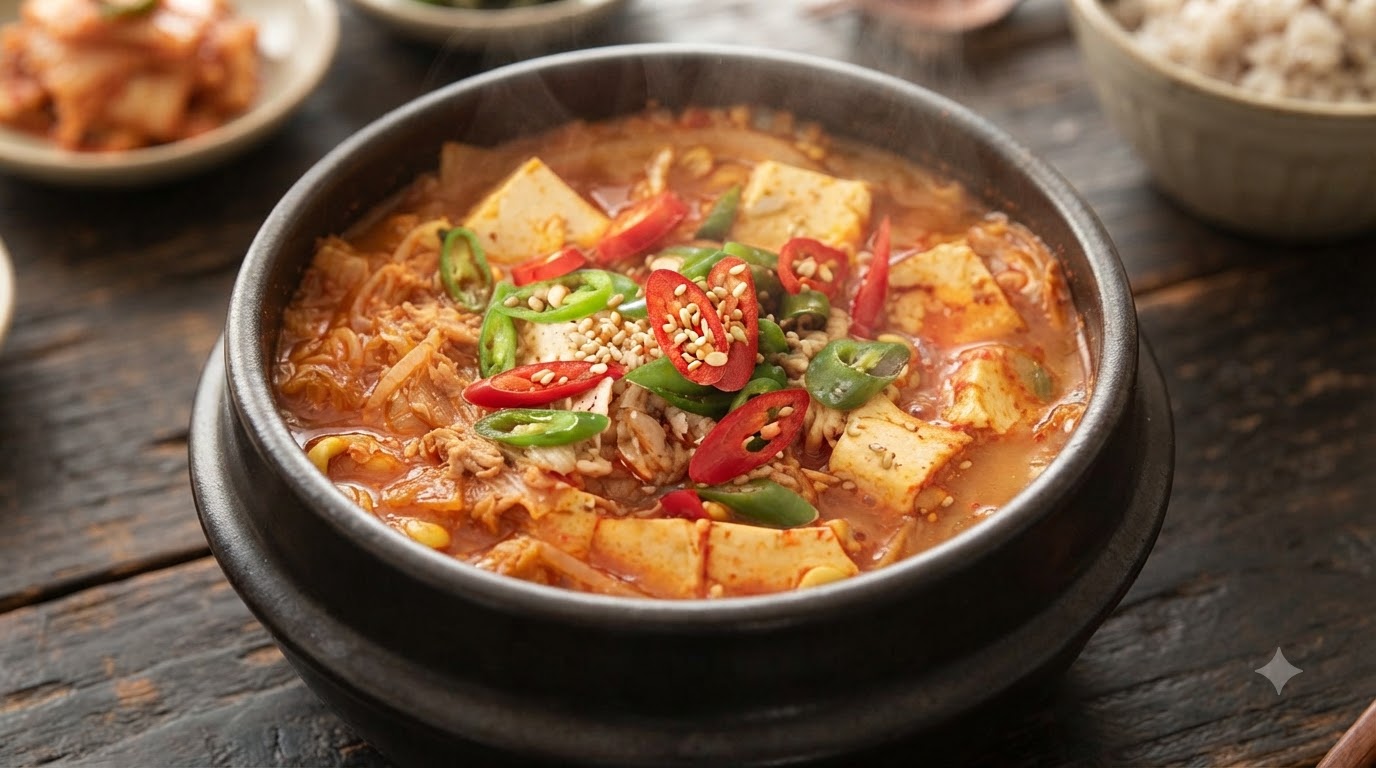Soupe au Kimchi, Thon et Tofu (Kimchi Jjigae)