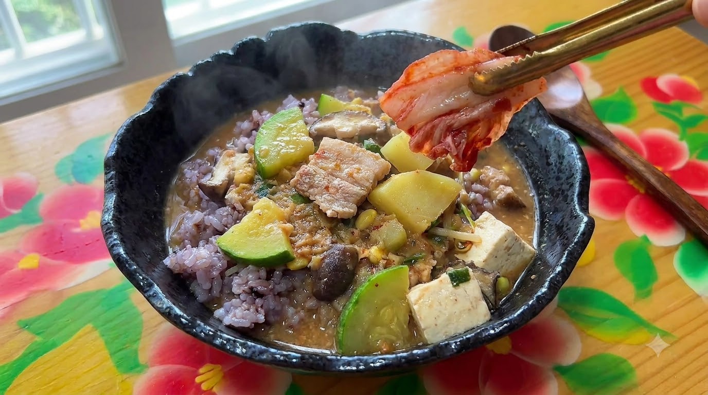 Doenjang Jjigae Traditionnel Coréen (Ragoût de Pâte de Soja)