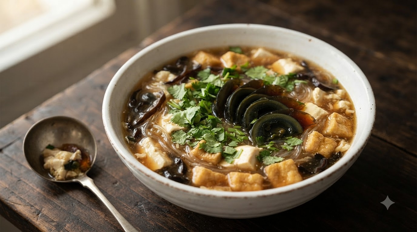Soupe Maison au Tofu et Œuf Centenaire