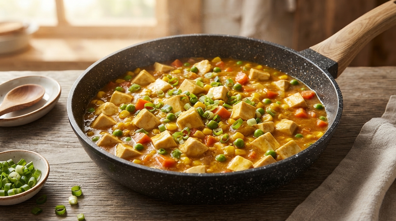 Tofu au Curry Rapide à la Japonaise