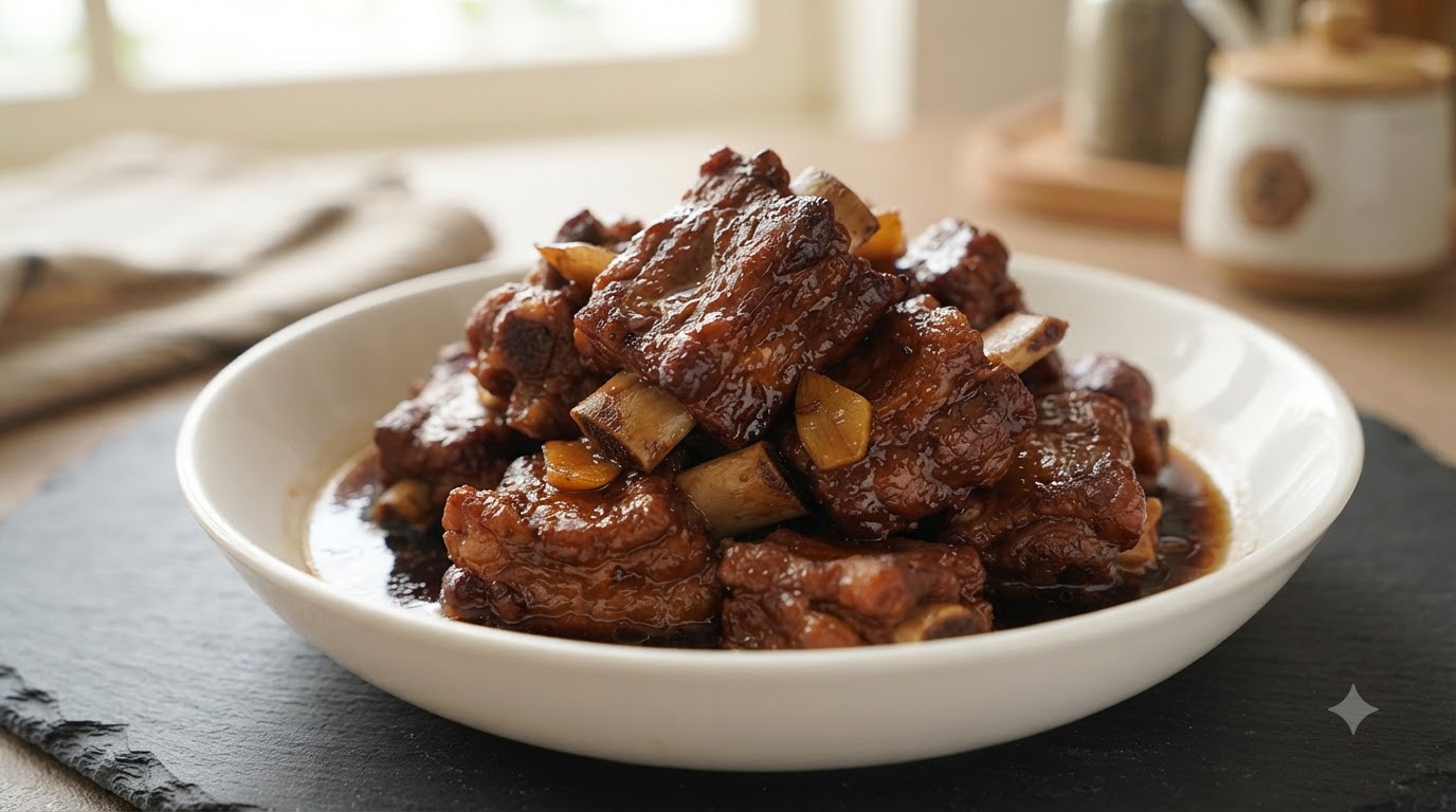 Travers de porc classiques braisés à la sauce soja (Hong Shao Pai Go)