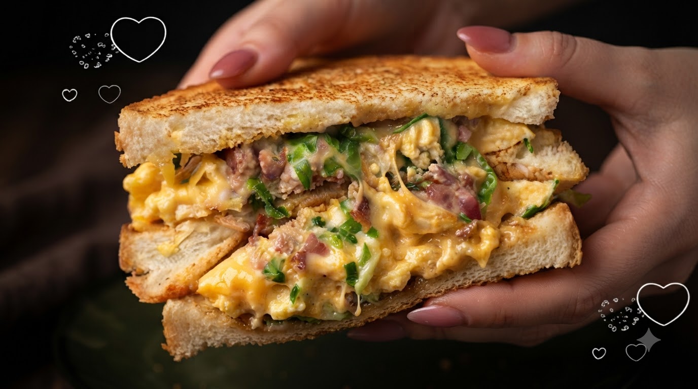 Sandwich Jailleux au Bacon et Œuf Brouillé