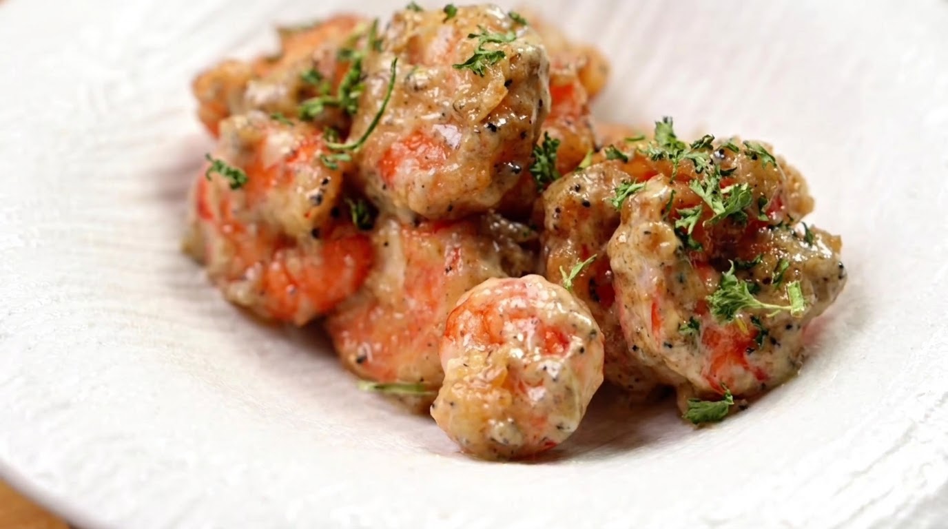 Crevettes aux Œufs et à la Truffe Noire