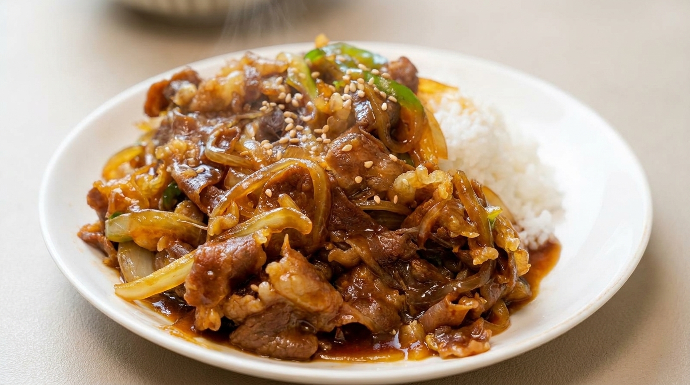 Bol de Riz au Bœuf Sukiyaki Savoureux (Gyudon)