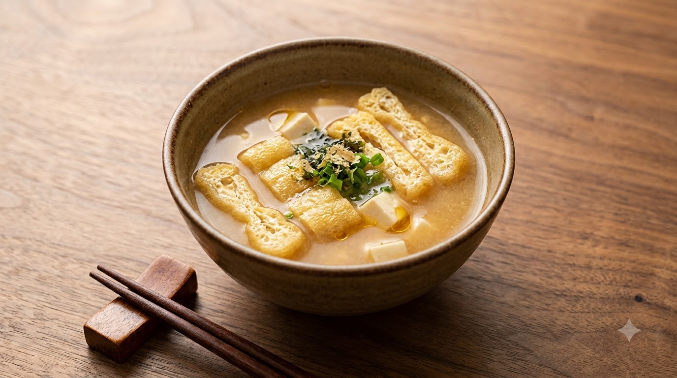 Soupe Miso Classique Japonaise à l'Aburaage