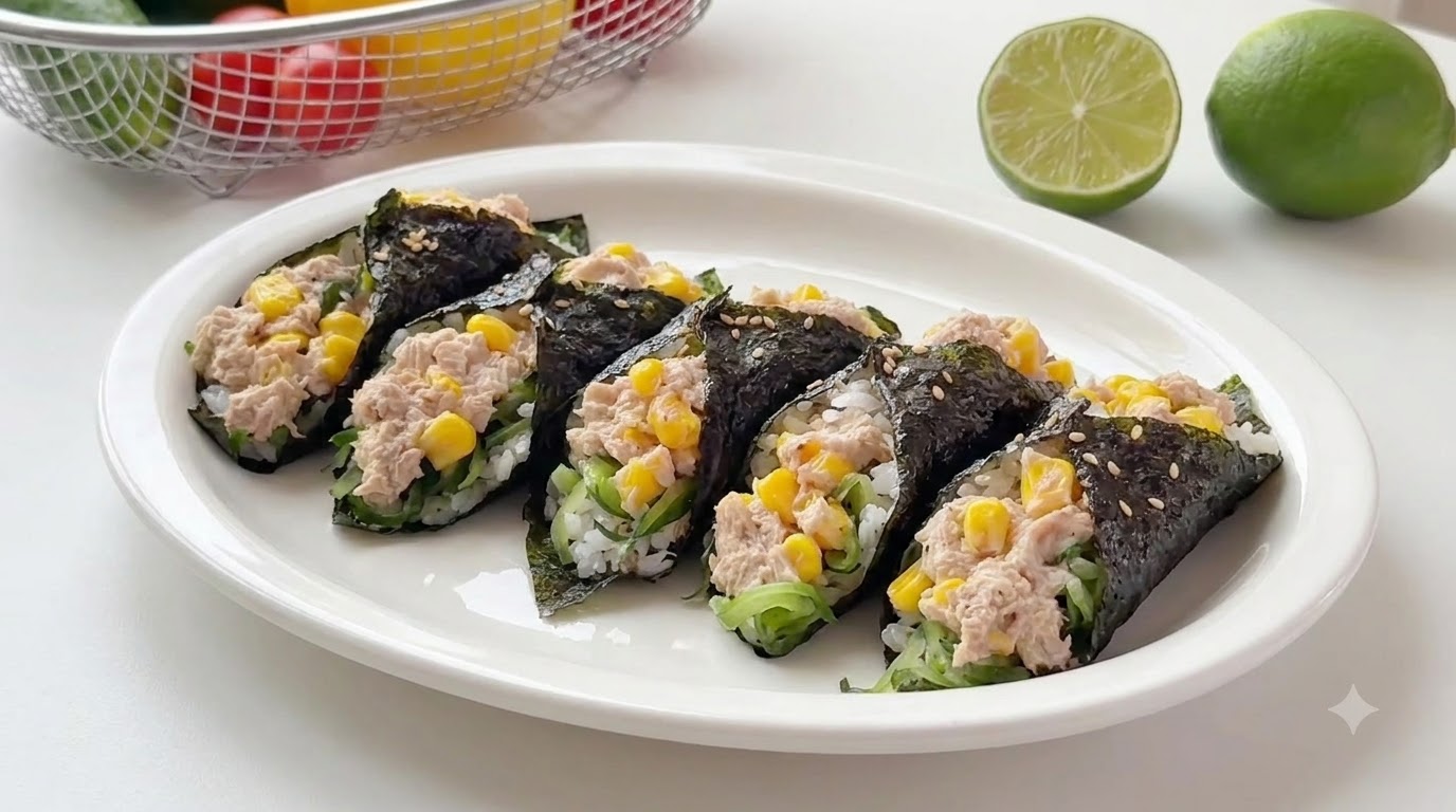 Rouleaux de sushi au thon et au concombre
