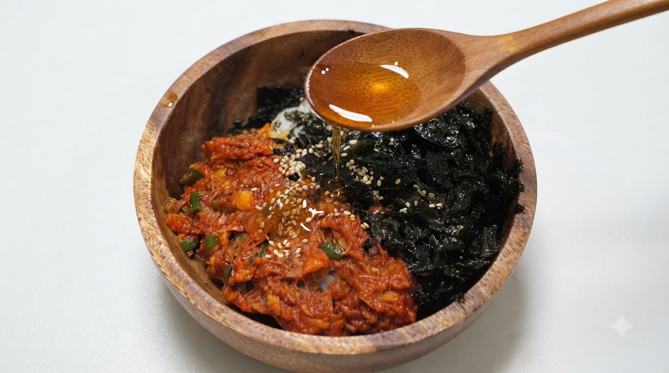 Riz mélangé au thon épicé en 10 minutes (Chamchi Bibimbap)