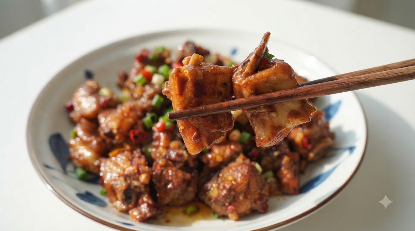Travers de Porc Braisés au Miel et à l'Ail