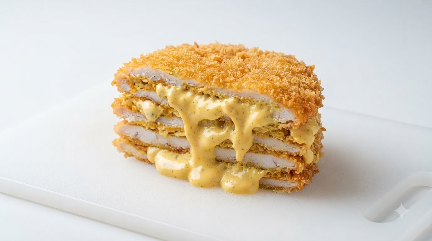 Côte de Poulet Croustillante à la Salade de Fromage