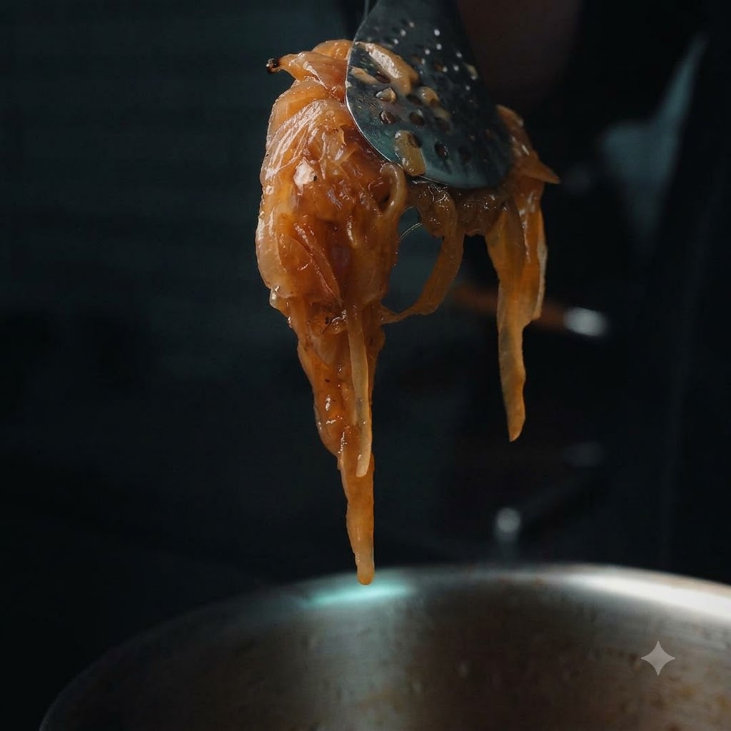 Ail émincé et poivre noir mélangés dans un bol de mayonnaise crémeuse.