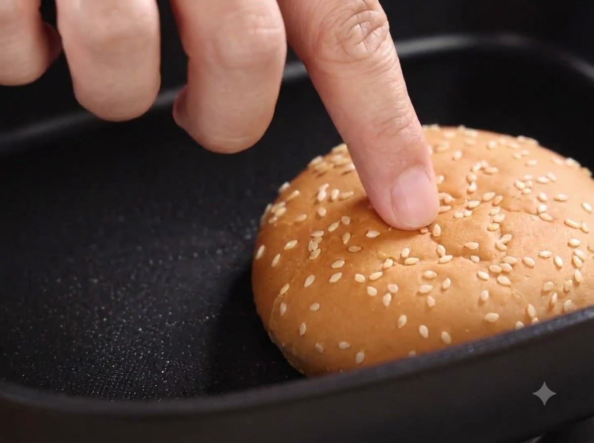 Un morceau de poulet en écailles abaissé dans de lhuile de cuisson chaude.