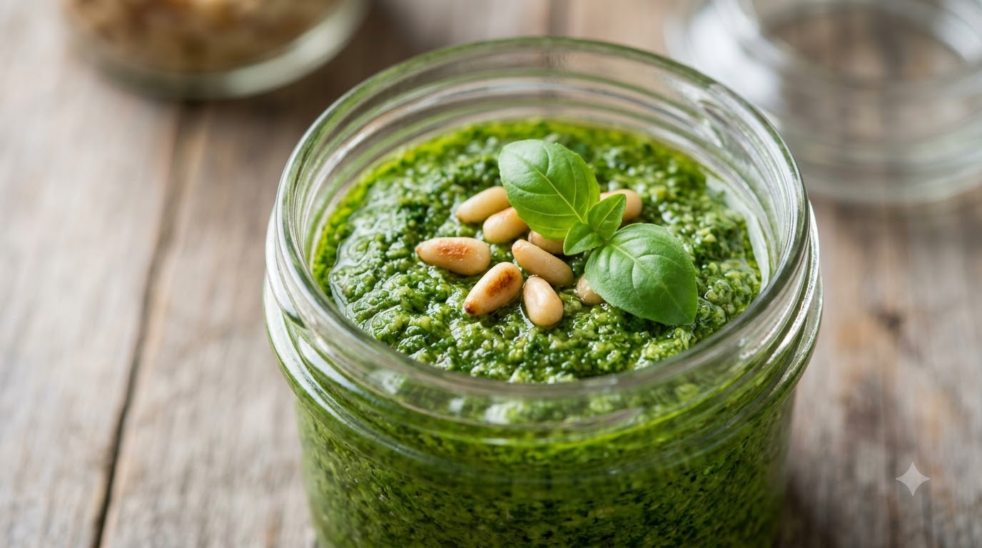 Pesto au Basilic Italien Fait Maison